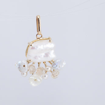 Fairy freshwater pearl and mixed stone pendant