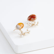 Load image into Gallery viewer, Fairy cantera opal and pearl earrings
