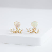 Load image into Gallery viewer, Fairy Ethiopian opal and pearl earrings
