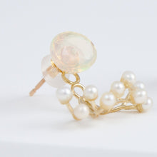 Load image into Gallery viewer, Fairy Ethiopian opal and pearl earrings
