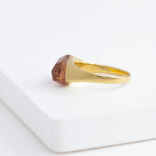 Load image into Gallery viewer, Mini rock crystal imperial topaz ring
