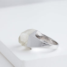 Load image into Gallery viewer, Rock silver rutilated quartz ring
