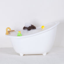 Load image into Gallery viewer, Fluffy - dachshund bath time
