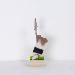 Fluffy - Wire Fox Terrier memo stand