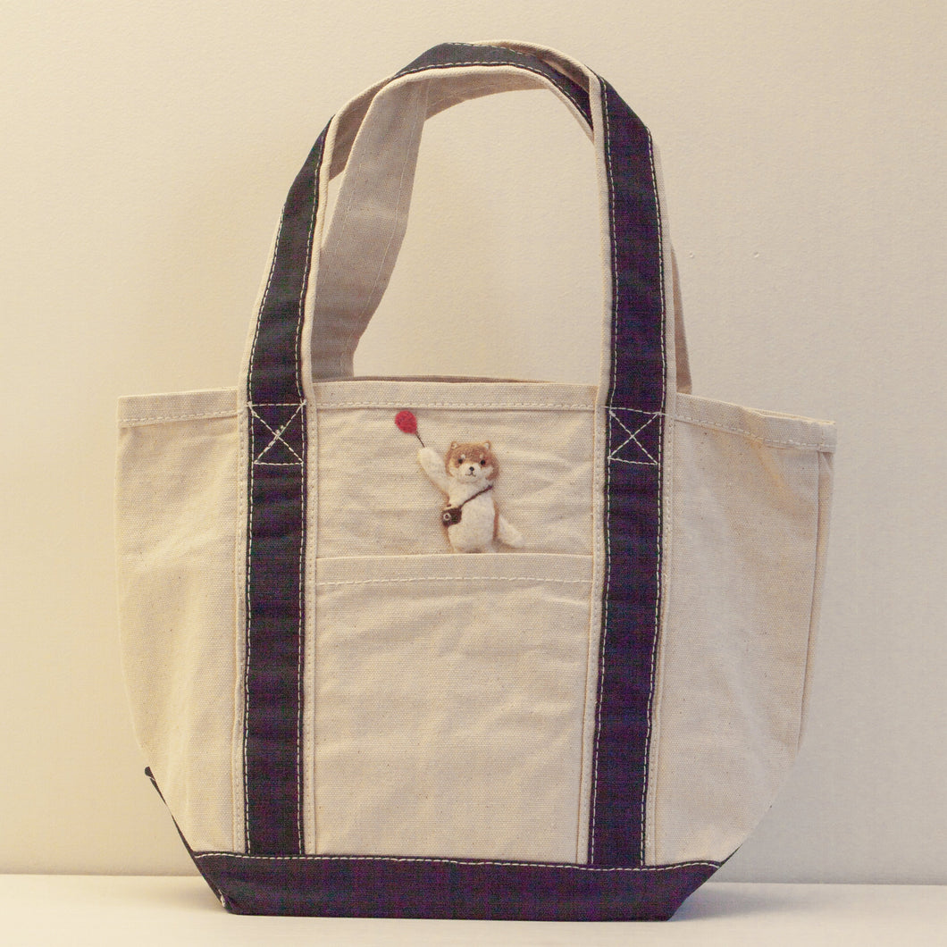 Fluffy - small Shiba tote bag