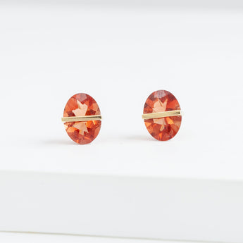 Band oval andesine studs