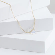 Load image into Gallery viewer, Band one-of-a-kind rainbow moonstone necklace
