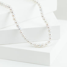 Load image into Gallery viewer, Akoya pearl necklace with clip clasp
