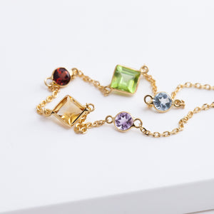 Mixed gemstones bracelet