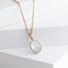 Load image into Gallery viewer, Gallery oval aquamarine necklace
