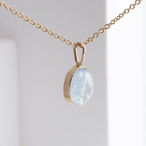 Gallery oval aquamarine necklace