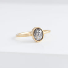 Load image into Gallery viewer, OOAK Oval salt and pepper diamond ring
