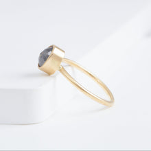 Load image into Gallery viewer, OOAK Oval salt and pepper diamond ring
