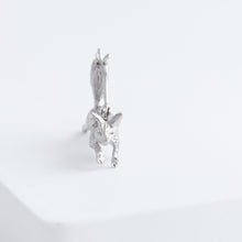 Load image into Gallery viewer, Fox earring (rhodium plated silver)
