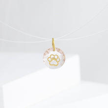 Load image into Gallery viewer, Paw rose quartz pendant
