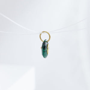 Pineapple malachite pendant