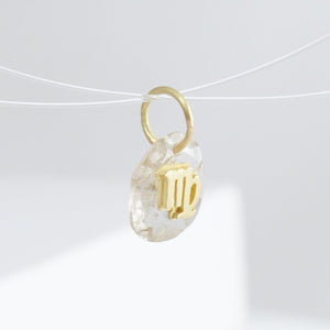 Virgo rutilated quartz pendant