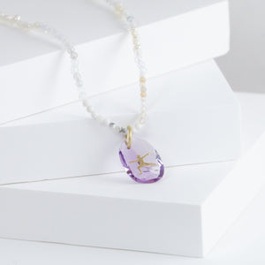 Yoga amethyst pendant