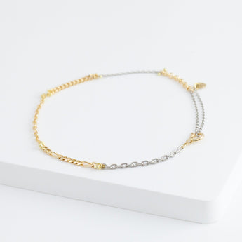 Zero mixed metal chain bracelet