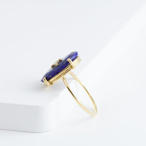 Magic lamp lapis lazuli ring