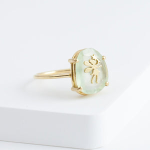 Tinkerbell prehnite ring