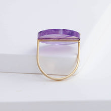 Load image into Gallery viewer, Slice amethyst ring

