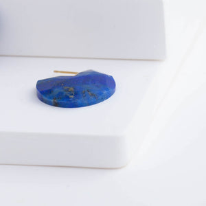 Slice lapis lazuli mini special cut earrings [limited edition]