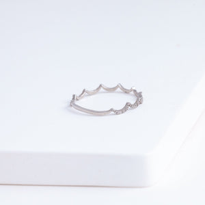 Repeat wave ring - white gold