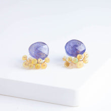 Load image into Gallery viewer, Fairy tanzanite and opal earrings
