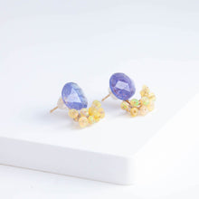 Load image into Gallery viewer, Fairy tanzanite and opal earrings
