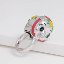 Load image into Gallery viewer, Silver piggy bank ring
