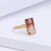 Load image into Gallery viewer, One-of-a-kind Bi-color tourmaline NS ring
