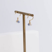 Load image into Gallery viewer, Baby Akoya pearl double pearl hook earrings
