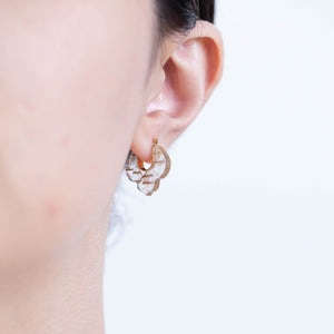Crest rutilated quartz Lily earrings