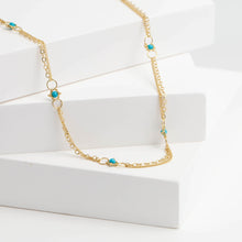 Load image into Gallery viewer, Turquoise whisper chain necklace
