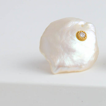 Medium petal studs with diamonds