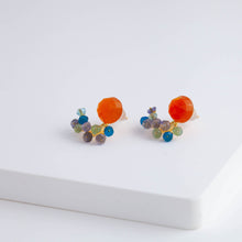 Load image into Gallery viewer, Fairy carnelian and mixed stone earrings

