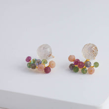 Load image into Gallery viewer, Fairy blue moonstone and mixed stone earrings B
