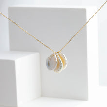 Load image into Gallery viewer, Petal triple drop necklace
