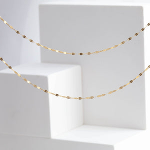 Pressed gold chain (80cm)