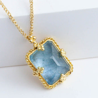 One-of-a-kind aquamarine necklace