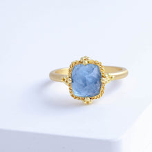 Load image into Gallery viewer, One-of-a-kind rectangular aquamarine ring
