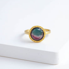 Load image into Gallery viewer, One-of-a-kind round watermelon tourmaline ring
