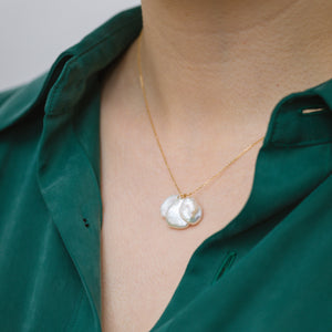 Petal triple drop necklace