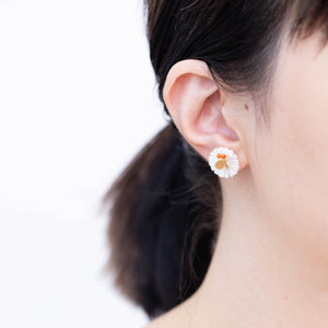Daisy carnelian butterfly earrings