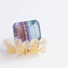 Load image into Gallery viewer, Fairy bi-color fluorite and rose quartz earrings [Limited Edition]
