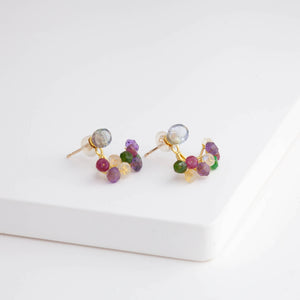 Fairy zoisite and mixed stone earrings [Limited Edition]