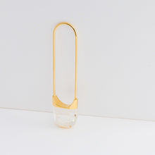 Load image into Gallery viewer, Drop oval rutilated quartz earring - Kolekto 
