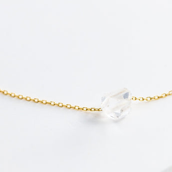 Rough stone diamond quartz bracelet - Kolekto 