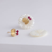 Load image into Gallery viewer, Daisy ruby butterfly earrings

